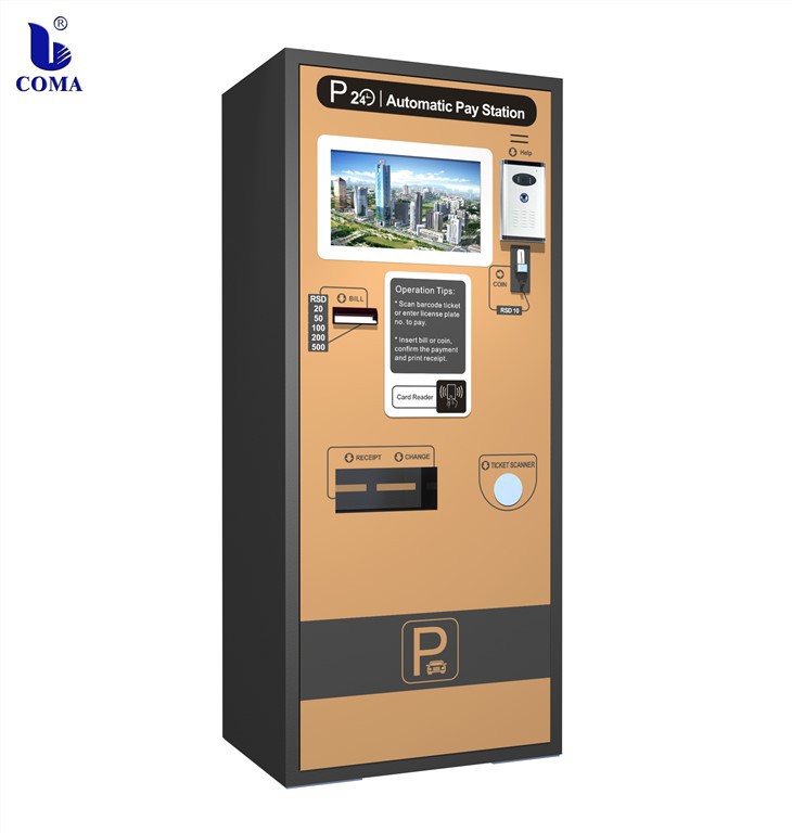 Itsepalvelu kosketusnäyttö lippu parkkipaikka Automaattinen maksu Treminal Machine